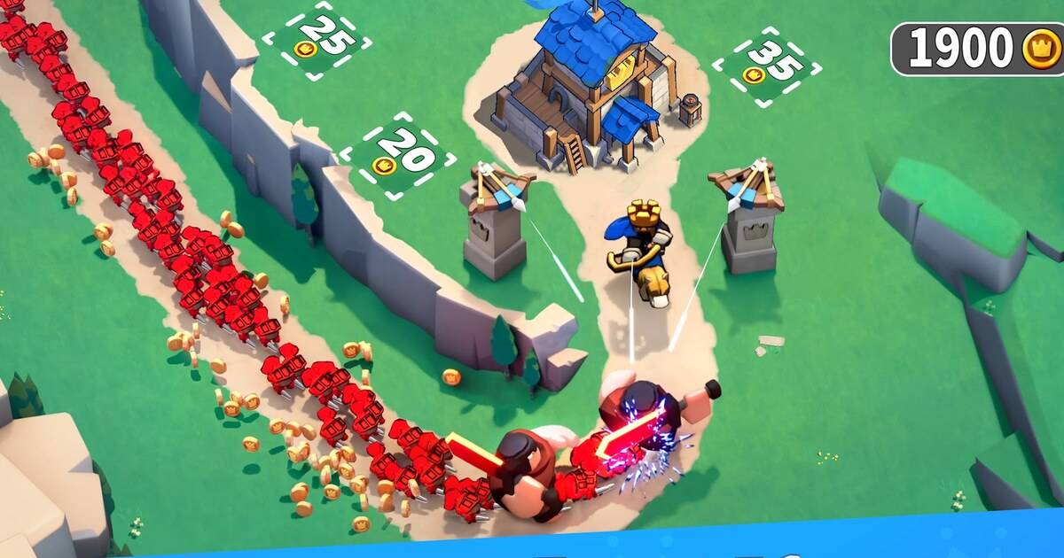 Gameplay tower defense Kingshot saat pasukan pemberontak menyerbu wilayah
