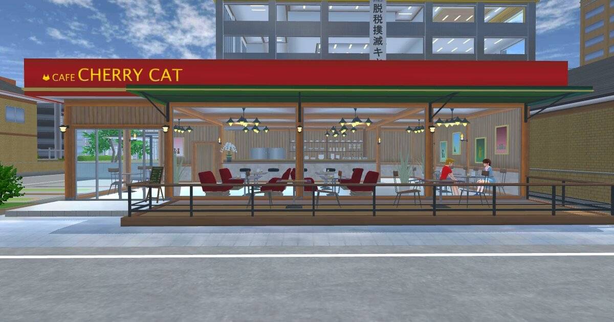 Cafe Cherry Cat Sakura School Simulator: Menu, Lokasi, dan Cara Pesan