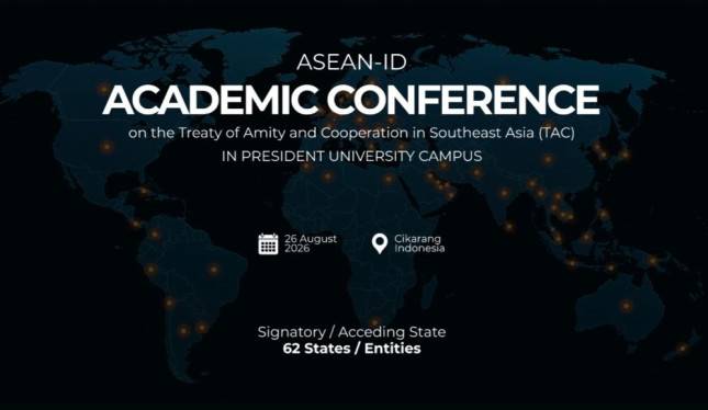 ASEAN Pilih President University sebagai Tuan Rumah Konferensi Akademik Peringatan 50 Tahun TAC