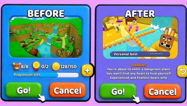 Super Bear Adventure: Panduan Lengkap Mode Hardcore, Strategi Bertahan Tanpa Hati Penyembuh