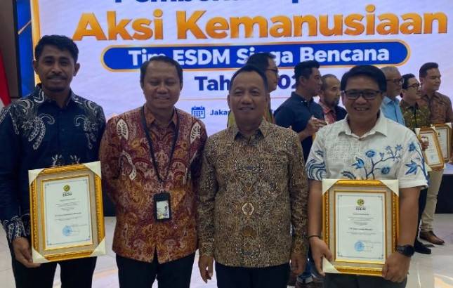 NHM Raih Penghargaan Aksi Kemanusiaan Tim ESDM Siaga Bencana 2026