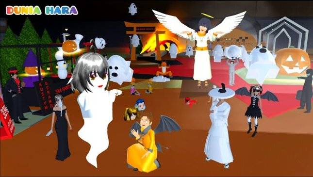 Cara Membangun Rumah Hantu di Sakura School Simulator untuk Halloween
