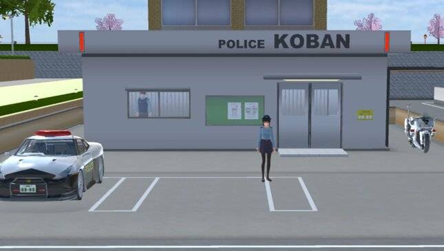 Kantor Polisi Sakura School Simulator: NPC dan Sistem Kejaran Polisi