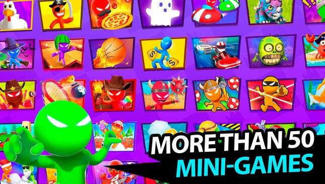 Stickman Party 234 MiniGames: Game Seru 4 Pemain di Satu Layar
