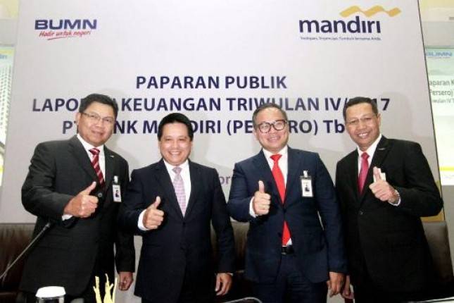 Bank Mandiri Dongkrak Laba 49,5 Persen pada 2017