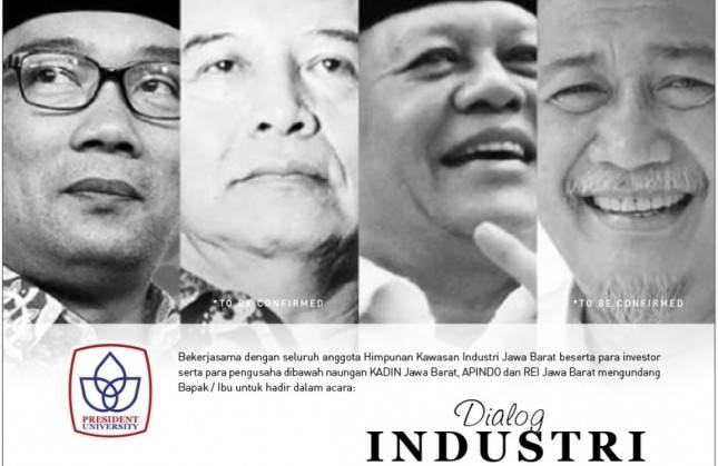 Gelar Dialog Industri, President University  Pertemukan Calon Gubernur Jawa Barat dengan Pelaku Industri 