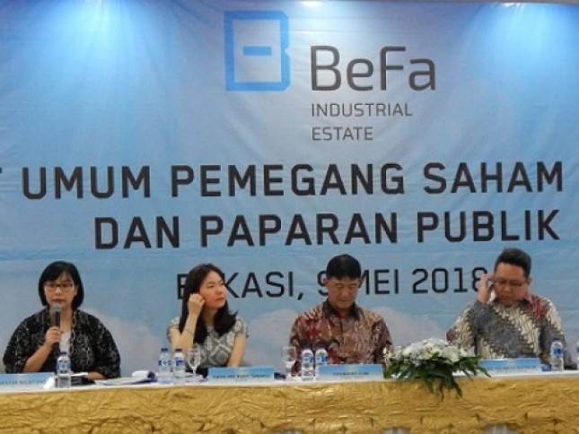 Bekasi Fajar Industrial Estate Bagikan Dividen 2017 Bernilai Total Rp96 Miliar