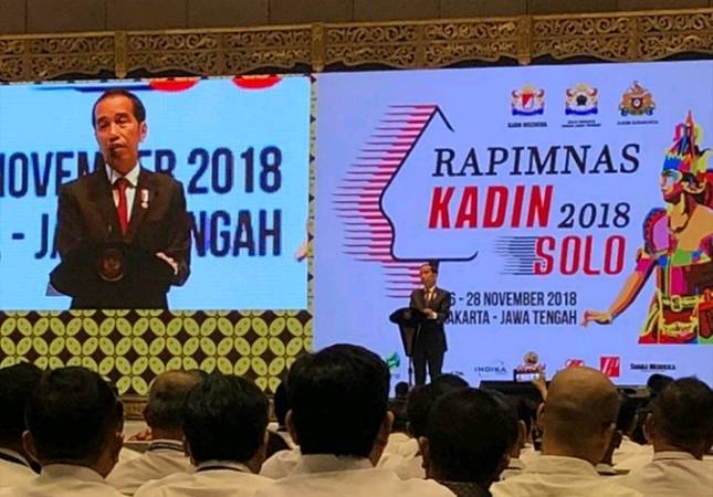 Tutup Rapimnas Kadin 2018, Presiden Jokowi Sebut UMKM Jadi Peran Penting Ekonomi Nasional