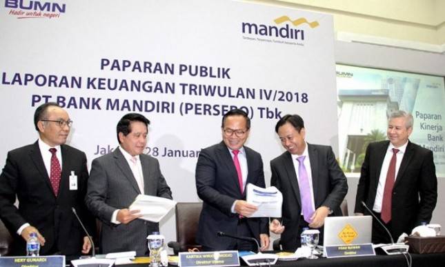 Bank Mandiri Sepanjang 2018, Peroleh LabaRp 25,02 Triliun