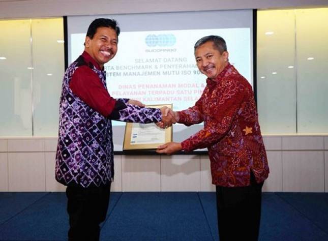 DPMPTSP Kalsel Raih Sertifikasi Sistem Manajemen Mutu dari Sucofindo