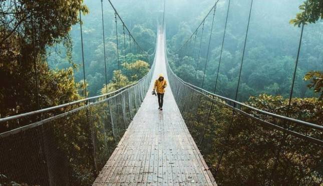 Menko Luhut Resmikan Jembatan Gantung Situgunung, Terpanjang di Asia Tenggara