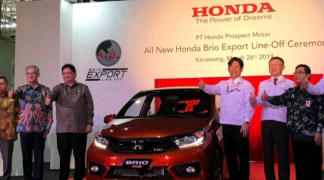 Menteri Airlangga Lepas Ekspor Honda All-New Brio Senilai Rp1 Triliun ke Filipina dan Vietnam
