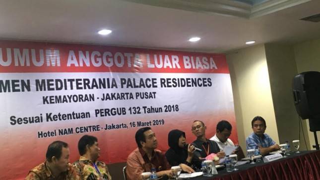 Kantongi SK Disperum, Pengurus P3SRS Mediterania Palace Kemayoran Kerap Diintimidasi Pihak Pengembang