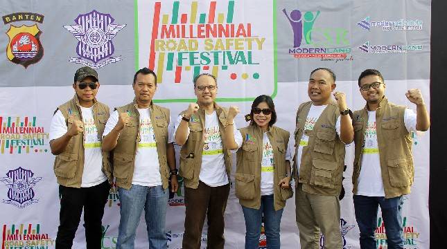 Tingkatkan Sadar Lalu Lintas, PT Modernland Realty Dukung Millenial Safety Road Festival