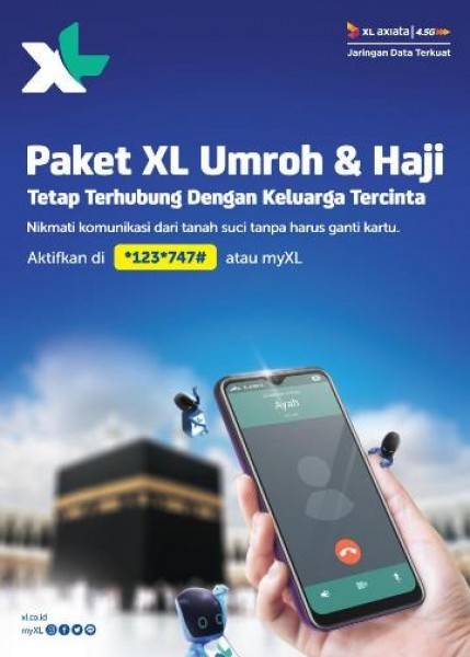  Sediakan Paket Khusus Jamaah Haji, XL Axiata Gandeng Semua Operator di Arab Saudi