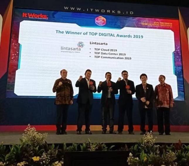 Dasyat, Lintasarta Raih Penghargaan  TOP Datacom, Data Center dan Cloud 2019