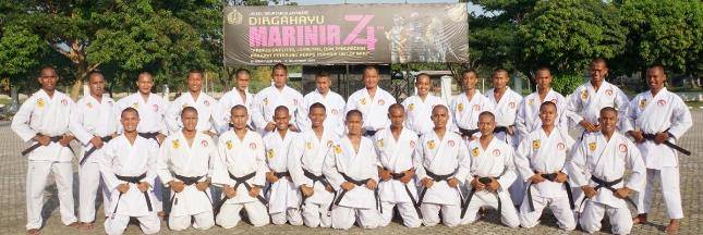 Brigade Infanteri 4 Marinir/BS Laksanakan Pembukaan Gashuku dan Ujian Sabuk Hitam Karate