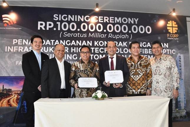 FCORP Menangkan Kontrak Rp100 Miliar Bangun Jaringan   Fiber Optik Pollux Habibie