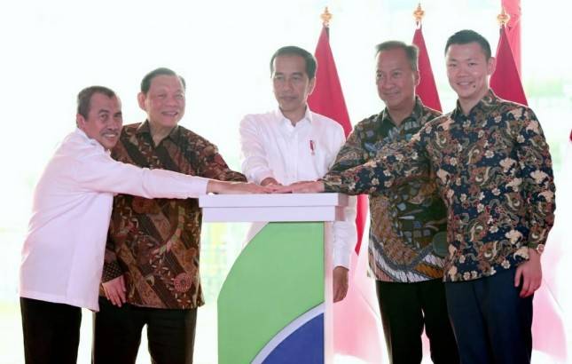 Jokowi Resmikan Pabrik Rayon dan Benang Senilai Rp15.5 triliun di Riau