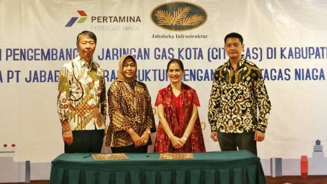 Pertagas Niaga dan Jababeka Infrastruktur Jalin Kerjasama Pengelolaan dan Pengembangan Jaringan Gas Kota di Kabupaten Bekasi