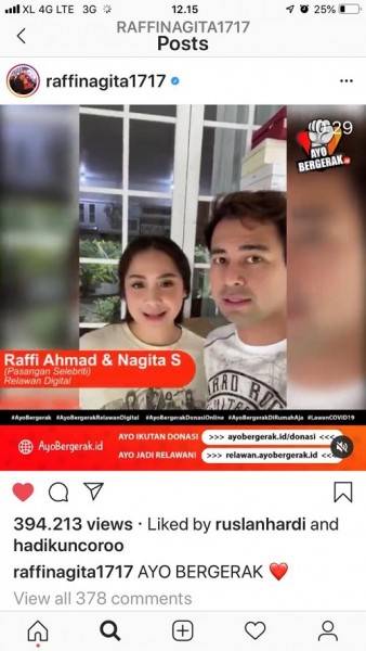 Gerakan Digital  AyoBergerak.id Gandeng Sejumlah Selebriti Galang Dana Donasi APD