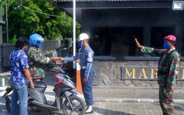 Cegah Pandemi Corona, Provost Marinir Pasuruan Gelar Operasi Gaktibplin