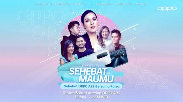 OPPO Adakan Peluncuran Daring A92 Bersama Raisa