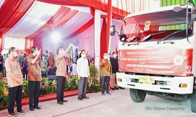 Mendag Agus Lepas Kontainer Ekspor ke-4.000 Mayora Group Senilai Rp1,07 triliun