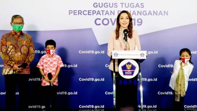 Didampingi Dua Anak dan Yurianto, Reisa Sampaikan Tiga Pesan di Hari Anak: Pertama, Jangan Lupa Bahagia