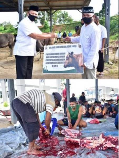 Danpasmar 3 Salurkan Daging Kurban ke Panti Asuhan di Sorong Papua