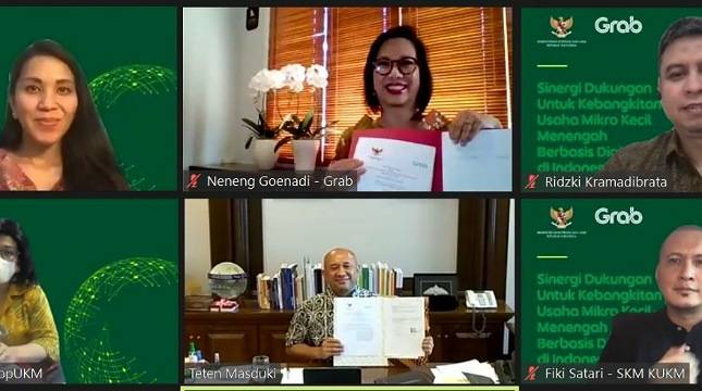 KemenkopUKM Gandeng Grab Indonesia Percepat UMKM Melek Digital