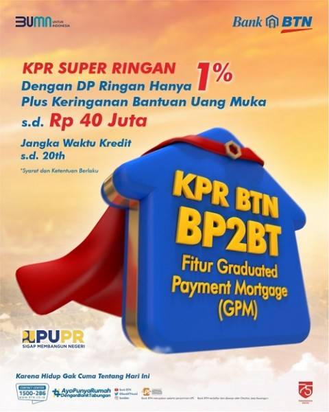 Kejar Penyaluran KPR Subsidi, Bank BTN Rilis Fitur Anyar untuk KPR BP2BT