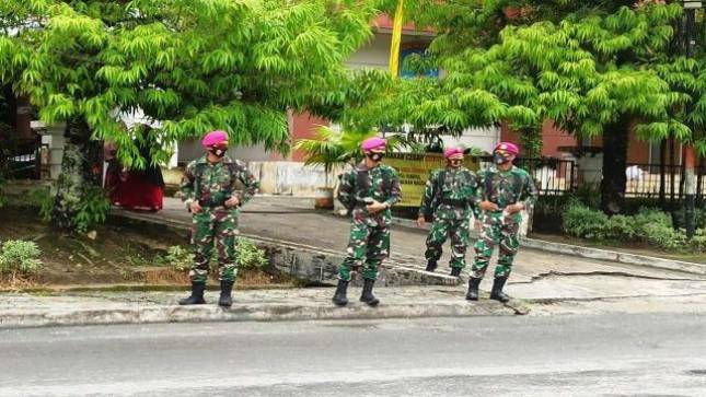  Prajurit Yonmarhanlan XIII Antisipasi Unras di Tarakan Kaltara