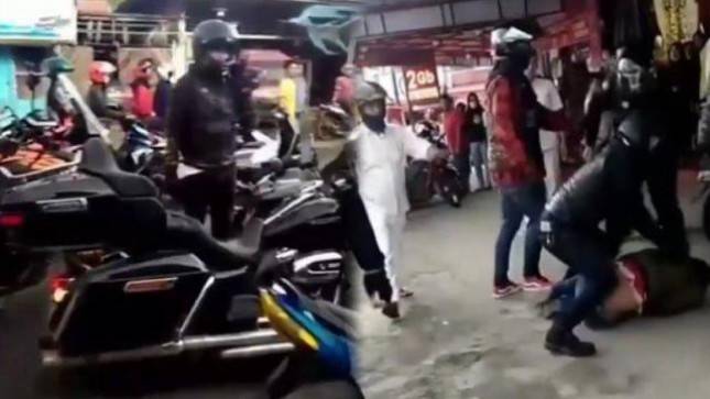 Dua Pengendara Moge HOG Tersangka Penganiayaan Anggota TNI Bukittinggi