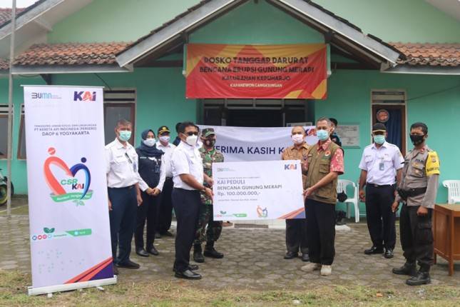 Peduli Bencana, KAI Bantu Prasarana Pengungsi Erupsi Merapi