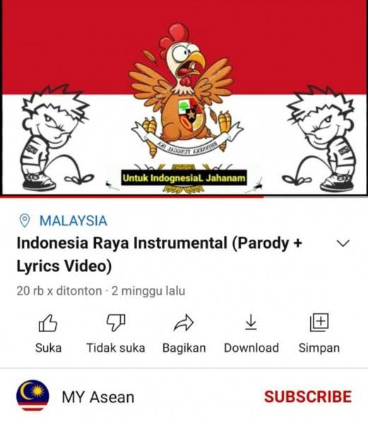Parah!!! Akun Berbendera Malaysia Hina Lagu Indonesia Raya: Indognesial Kesialanku...