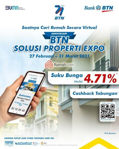 Sinyal Positif Pertumbuhan Properti, BTN Kembali Gelar Virtual Expo 2021