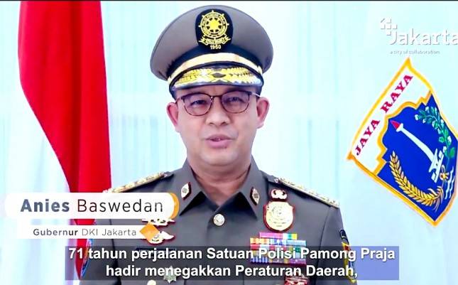 Ucapkan Dirgahayu Satpol PP! Anies Tuai Pujian Netizen: Terpesona Aku Terpesona...