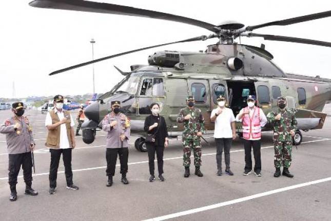 Panglima TNI dan Kapolri Bersama Ketua DPR Serta Beberapa Menteri Tinjau Penyekatan Arus Mudik 2021  