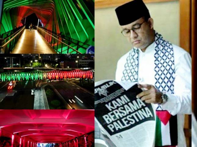 Dukung Palestina! Gubernur Anies Sulap Seluruh JPO di Jakarta Berwarna Bendera Palestina, Warganet Puji Habis-habisan: Pemimpin Terbaik... 