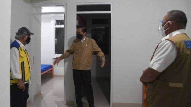 Presiden Tinjau Kesiapan Rusun Pasar Rumput untuk Isolasi Pasien Covid-19