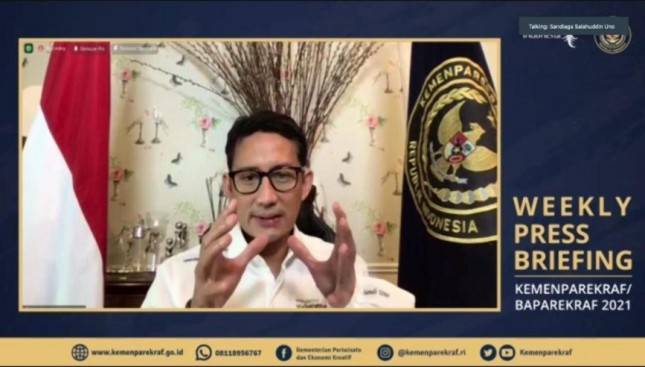 Sandiaga Uno Ajak PHRI Garut Sediakan Tempat Isoman dan Fasilitas Kamar bagi Nakes