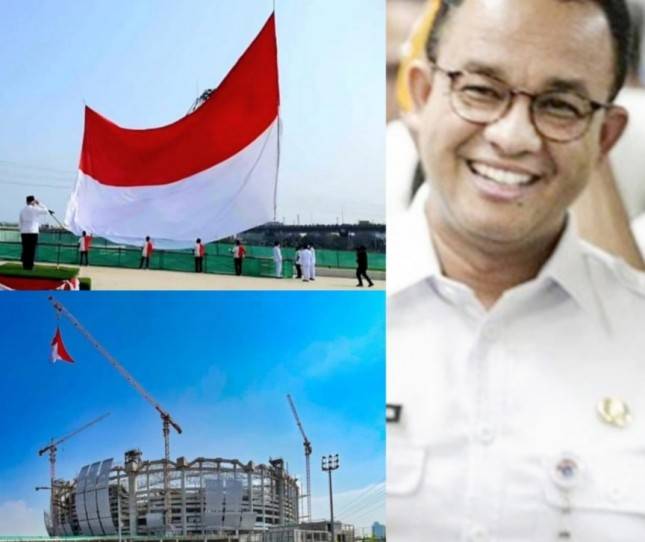 Gubernur Anies Unggah Kibarkan Merah Putih di Stadion JIS, Warganet Bertanya: Itu PIK Masih Wilayah Antum Kah?