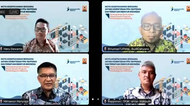 Teken Nota Kesepahaman, Persatuan Insinyur Bakal Bantu Bappenas Bangun Ibu Kota Baru