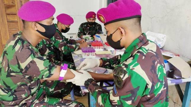 Prajurit Petarung Marinir Harimau Putih Laksanakan Uji Pemeriksaan Kesehatan