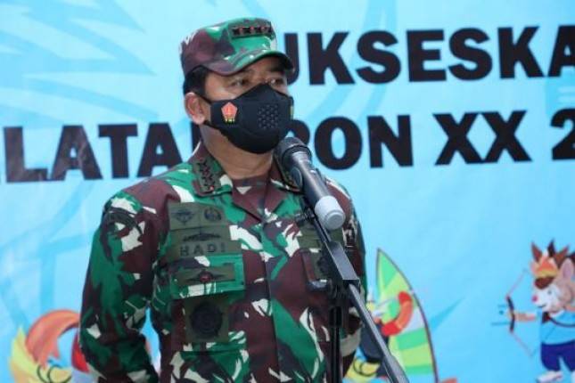 Panglima TNI Marsekal Hadi Tjahjanto Tinjau Kesiapan Keamanan dan Gladi Pembukaan PON XX 