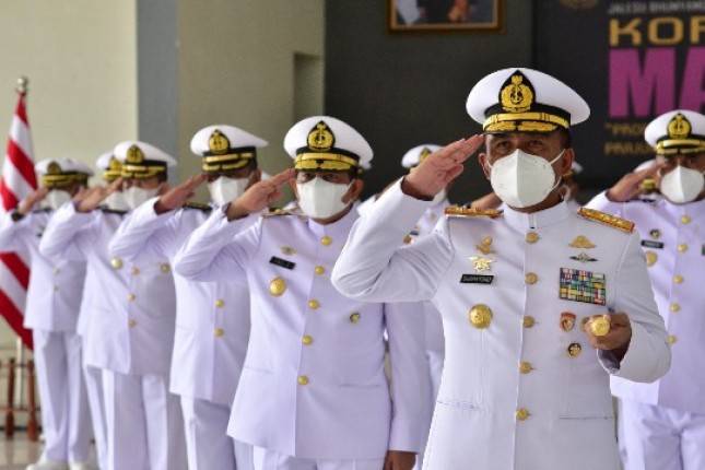 Dankormar Mayjen (Mar)  Suhartono Ikuti Upacara Hari Kesaktian Pancasila Secara Virtual