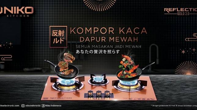 Inilah Niko Reflection Gold 3.0, Produk Kompor Kaca Terbaru Dengan Desain Mewah Dari Niko