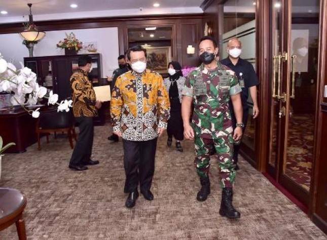 Panglima TNI Jendral Andika Perkasa Kunjungan Kerja Ke Mahkamah Agung RI