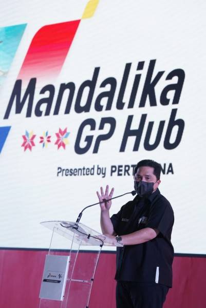 Menteri BUMN Resmikan Ajang MotoGP di Mandalika Resmi Disebut Pertamina Grand Prix of Indonesia 